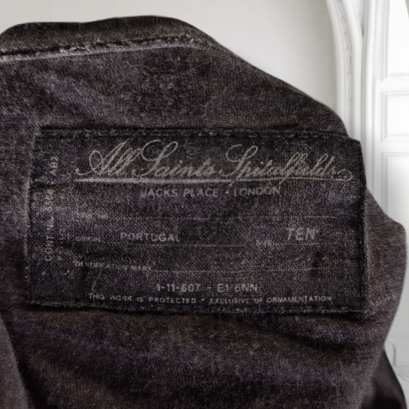 AllSaints Spitalfields Oversized Horse Graphic Tee M Cotton Modal Tie Dye Top - Picture 12 of 15